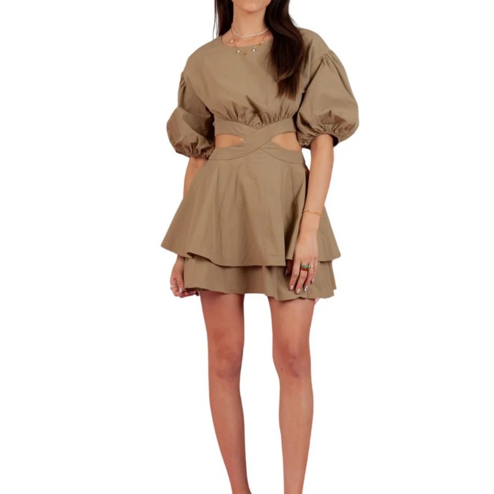 Lucca Couture Tan Midi Dress